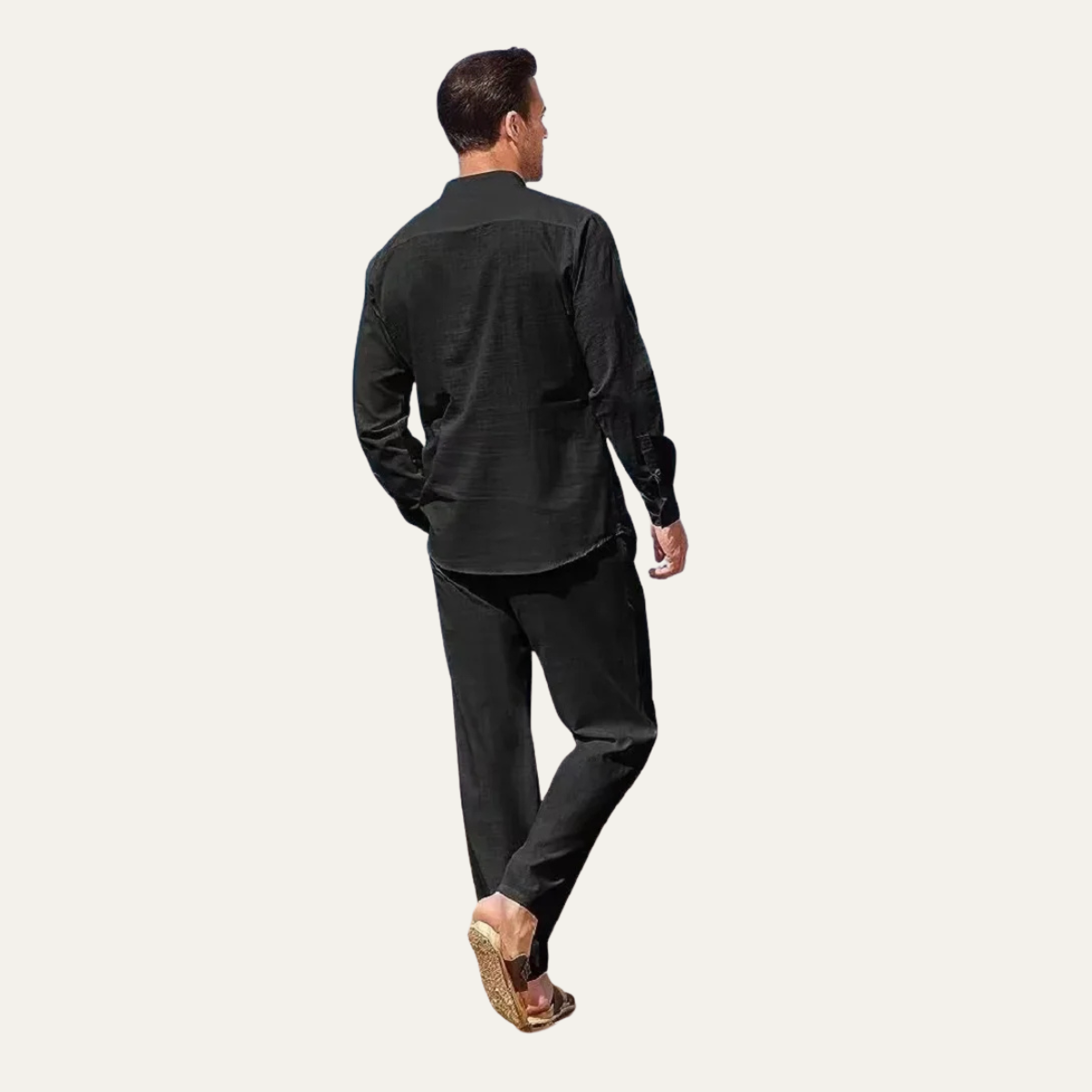 The Monferrato Men’s Linen Shirt and Trousers Set – Casual Two Piece Outfit
