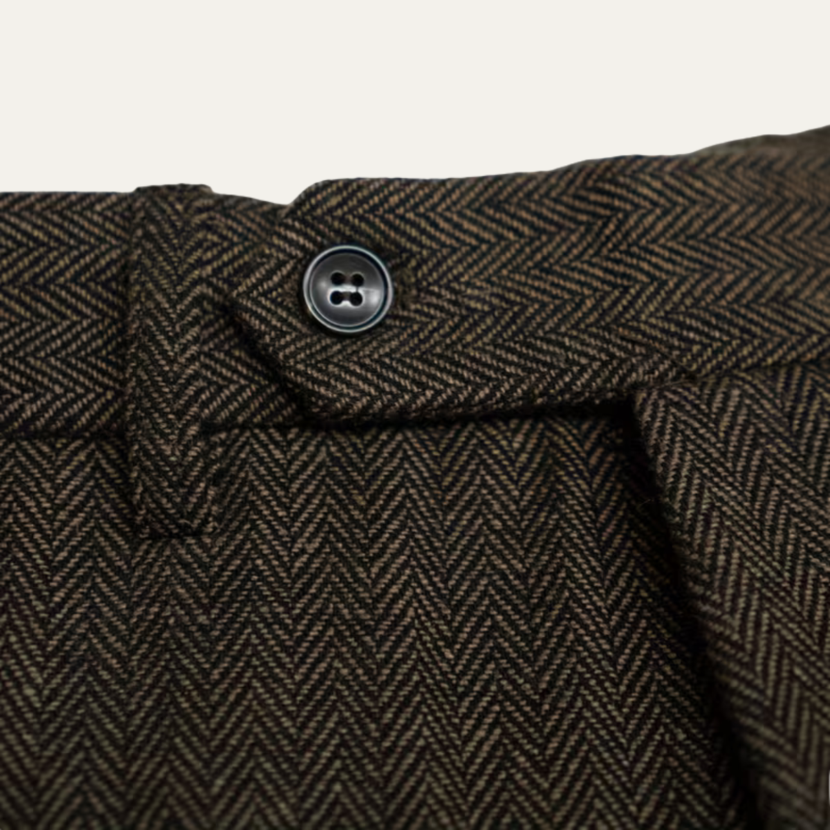 The Subiaco Men’s Business Tailored Herringbone Pleated Dress Trousers