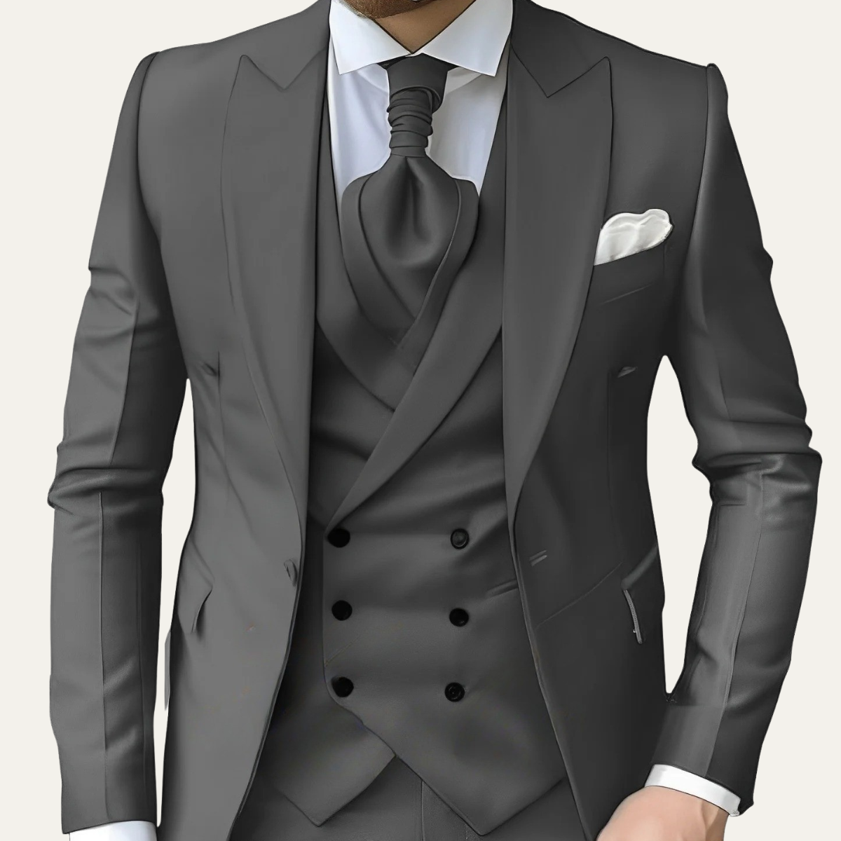 The Pegli Men’s 3 Piece Suit – Slim Fit Luxury Wedding & Dinner Suit Set