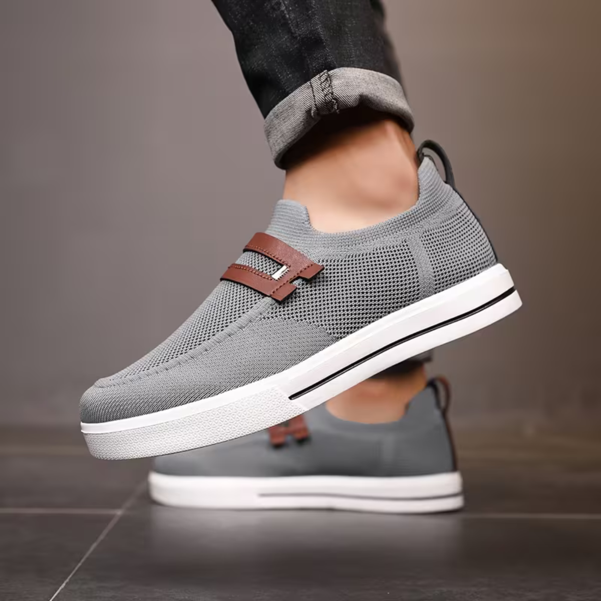 The Mantova Men’s Low Top Breathable Mesh Non Slip Trainers