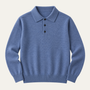 The Kendal Men's Knitted Polo Jumper in Wool Blend