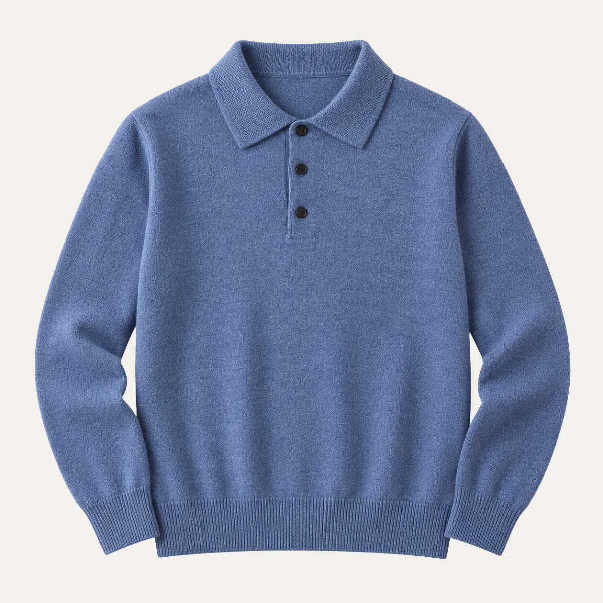 The Kendal Men's Knitted Polo Jumper in Wool Blend