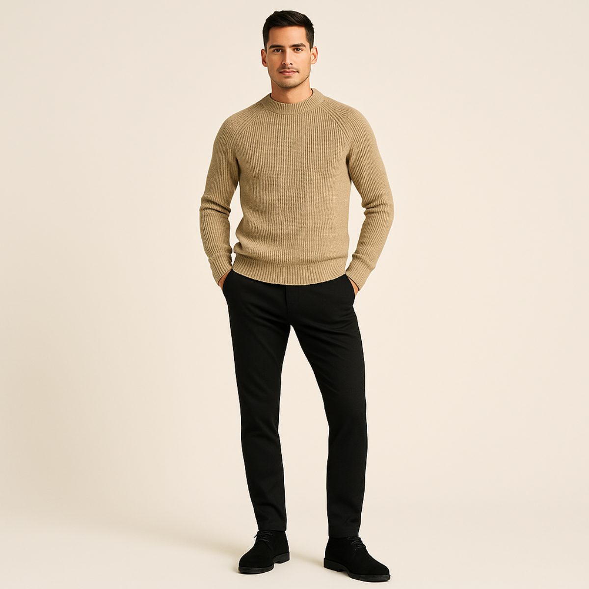 Ely Men's 100% Cashmere Crewneck Sweater