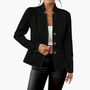 Women's Lapel Blazer with Button Closure