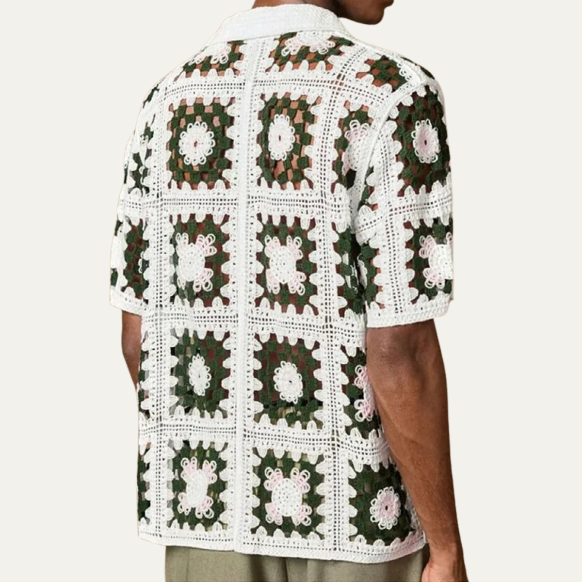 The Caldaro Men’s Lightweight Crochet Polo Shirt