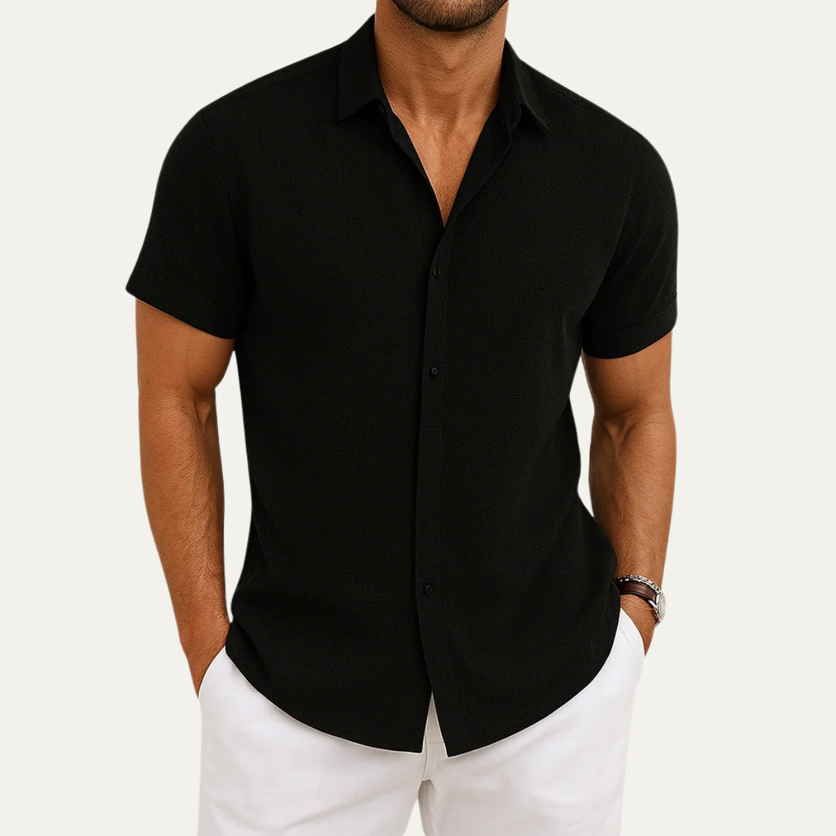 The Cortina Men's Short Sleeve Button Shirt