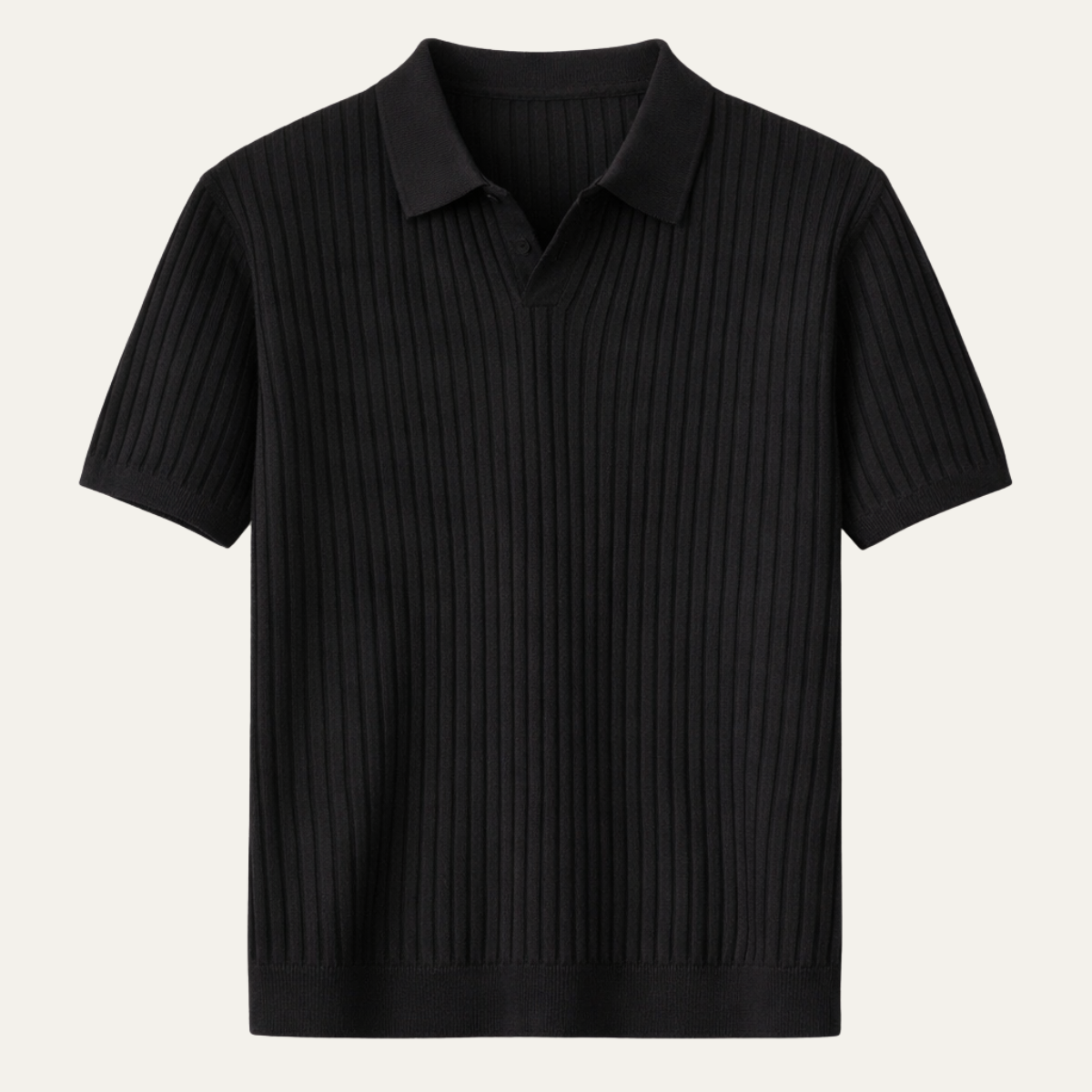 The Oban Men’s Casual Short Sleeve Ribbed Knit Polo Shirt