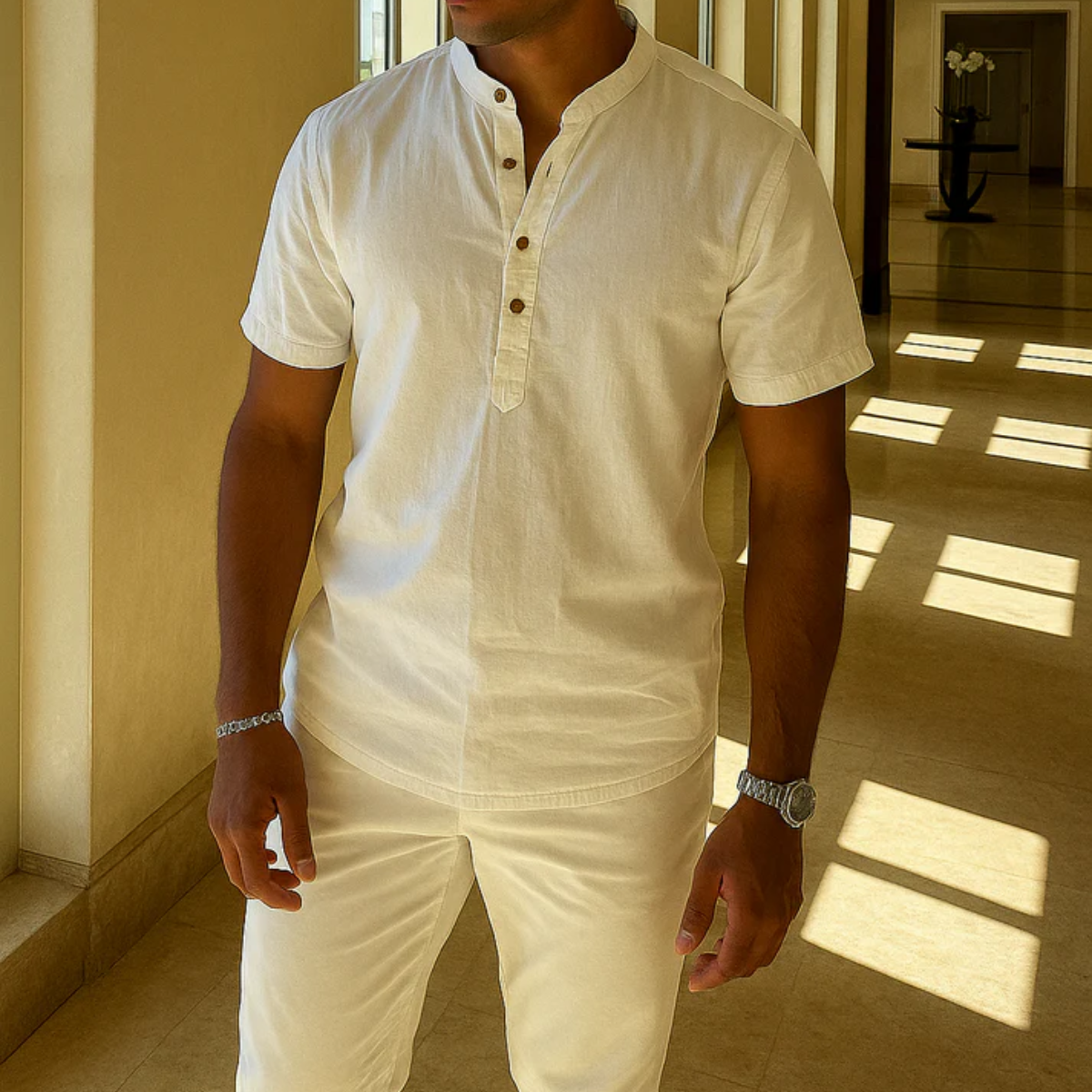 The Voghera Men's Short Sleeve Button Shirt