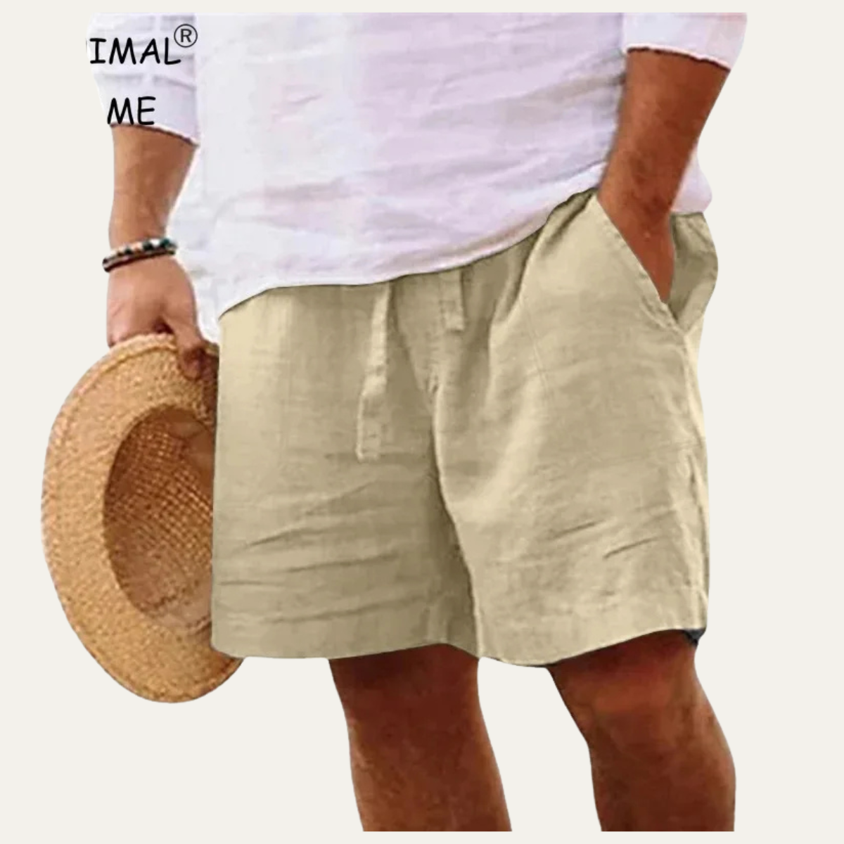 The Viterbo Men’s Elastic Waist Lightweight Linen Shorts