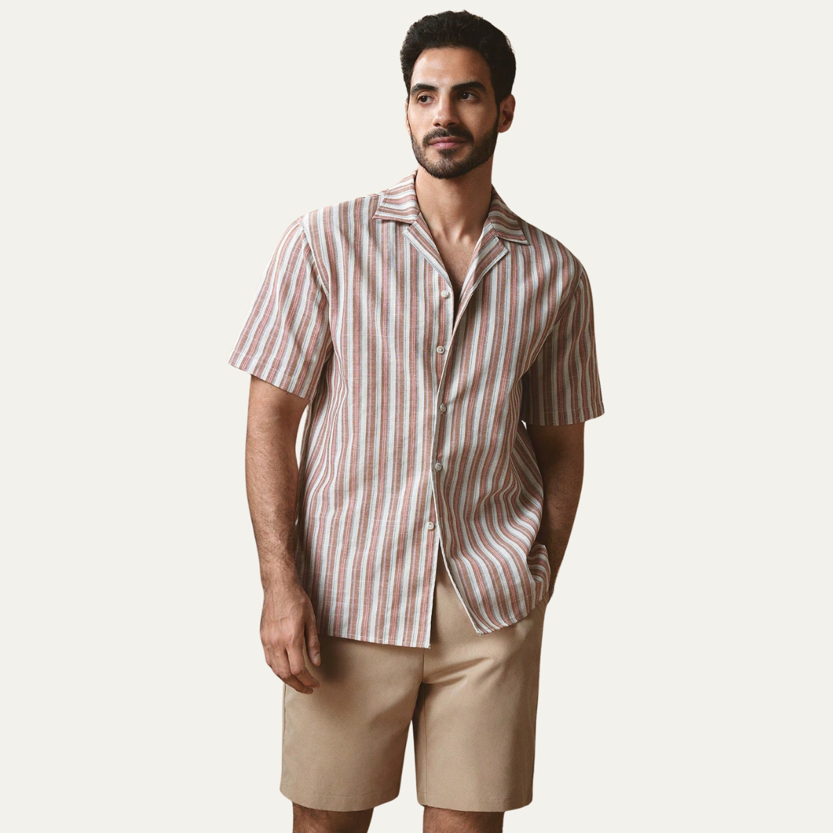 The Stirling Men’s Casual Striped Button Up Shirt