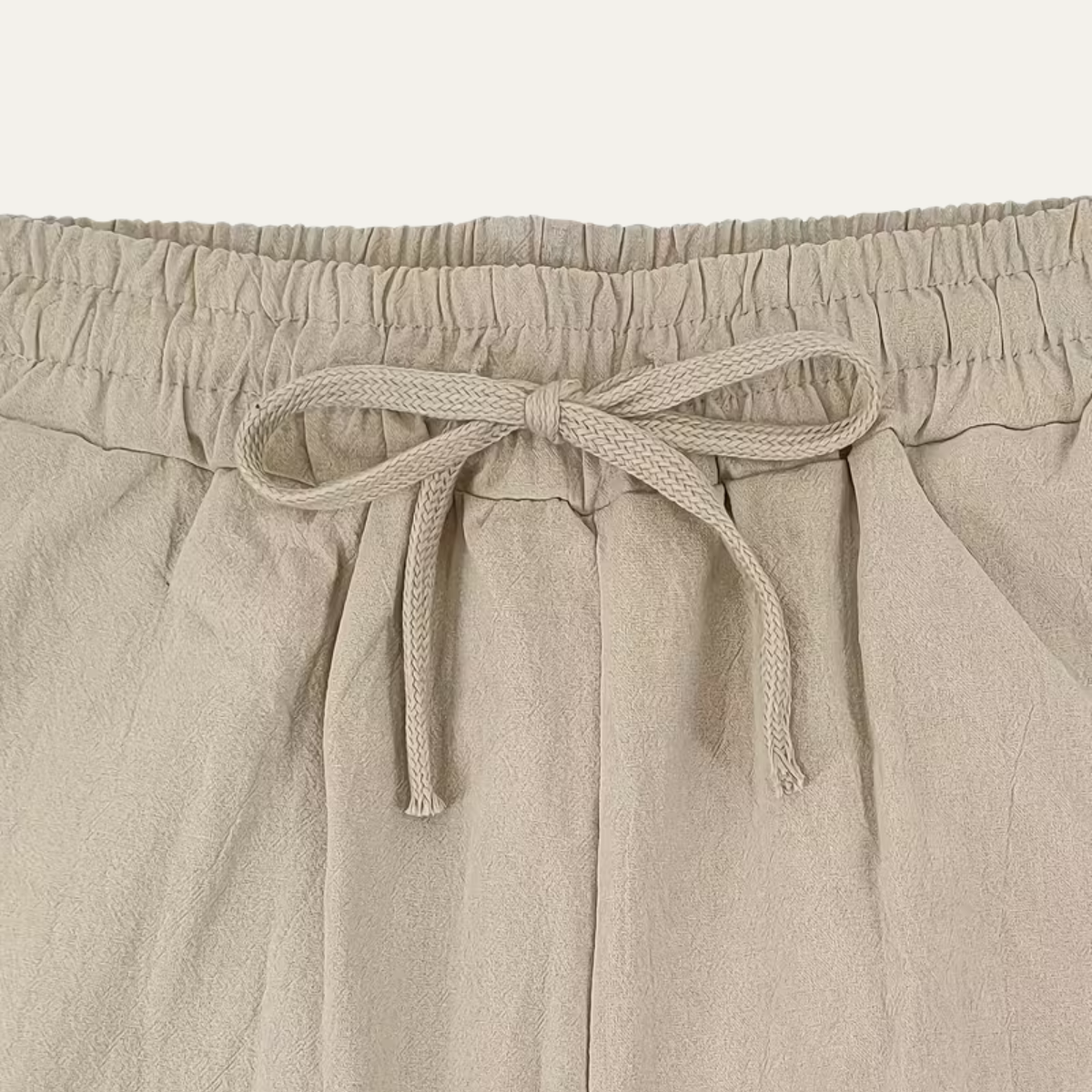 The Circular Quay Men’s Casual Trousers Elastic Waist Loose Fit Linen Trousers