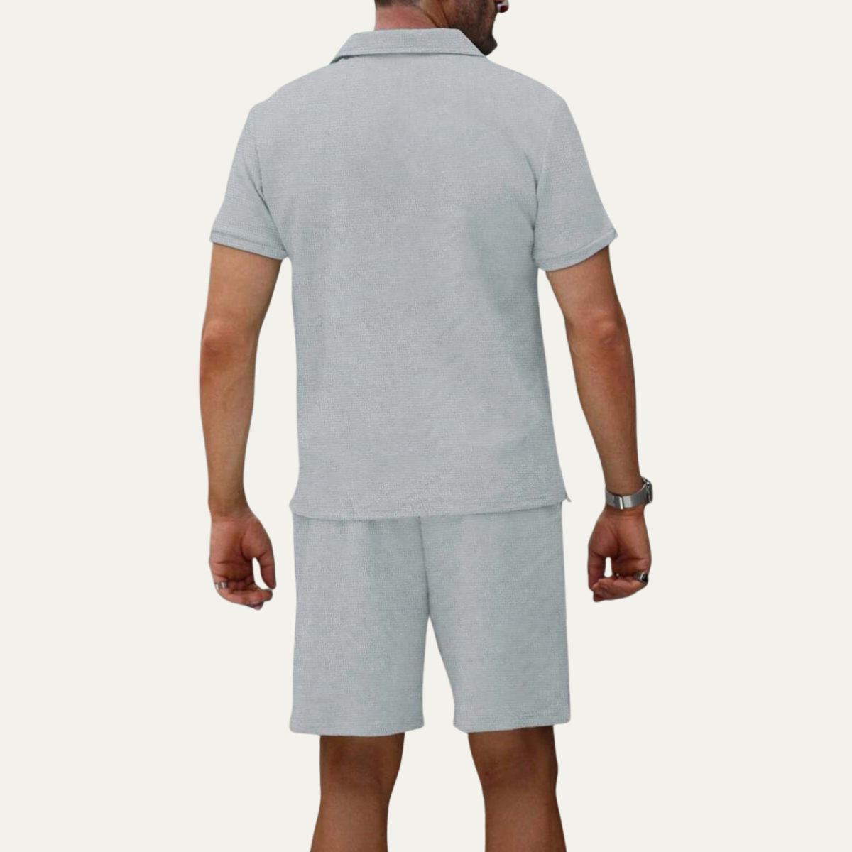 The Elgin Men’s Casual Short Sleeve Polo Shirt and Shorts Summer Set