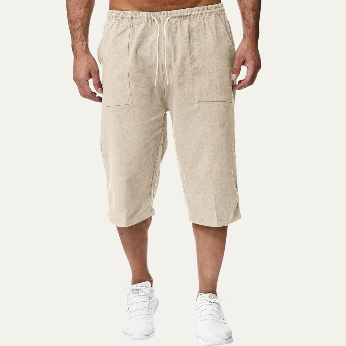 The Ischia Men’s 3/4 Elastic Waist Trendy Drawstring Shorts