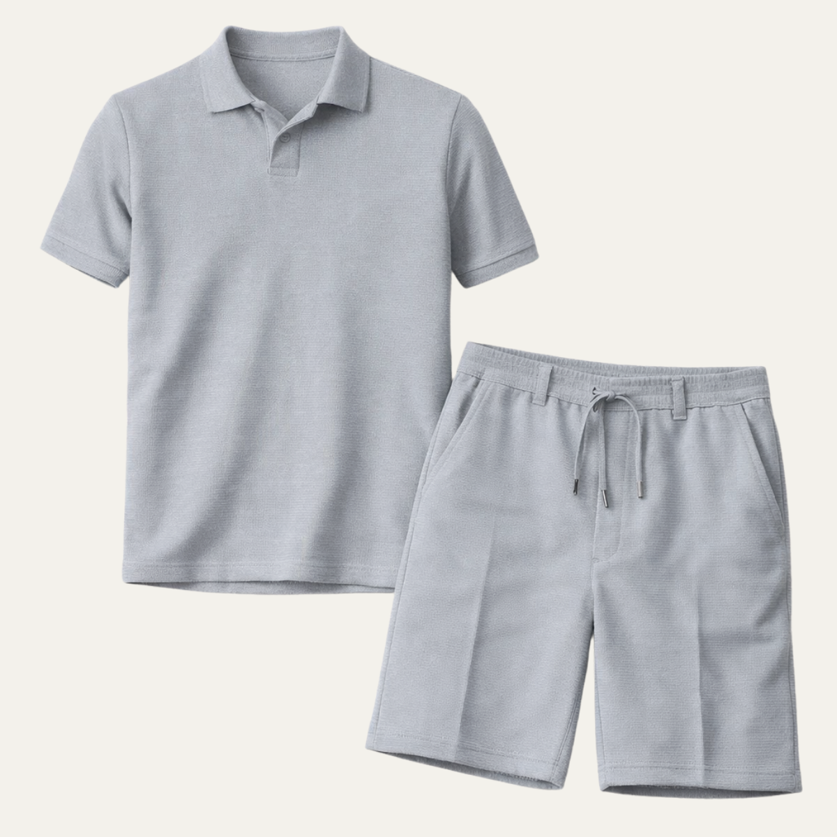 The Elgin Men’s Casual Short Sleeve Polo Shirt and Shorts Summer Set