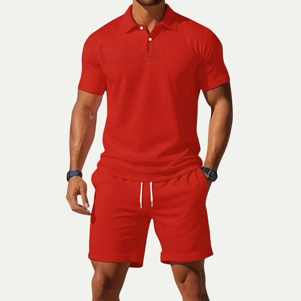 The Dunrobin Men’s Lightweight Summer Set - Polo Shirt & Shorts