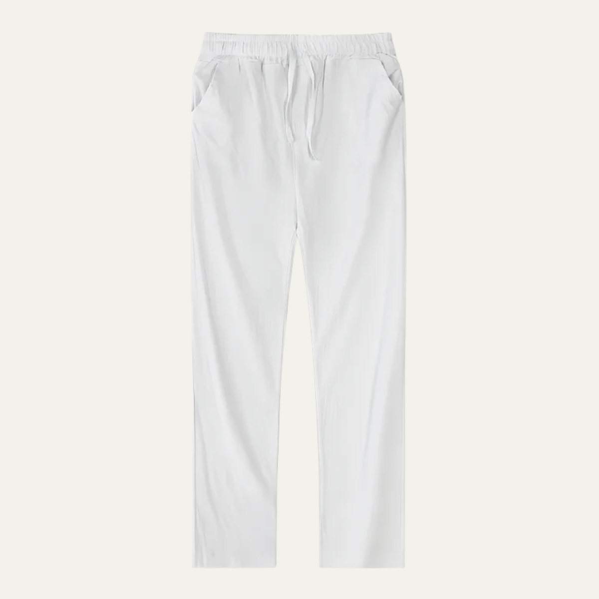 The McLean Men’s Casual Lightweight Linen Trousers – White