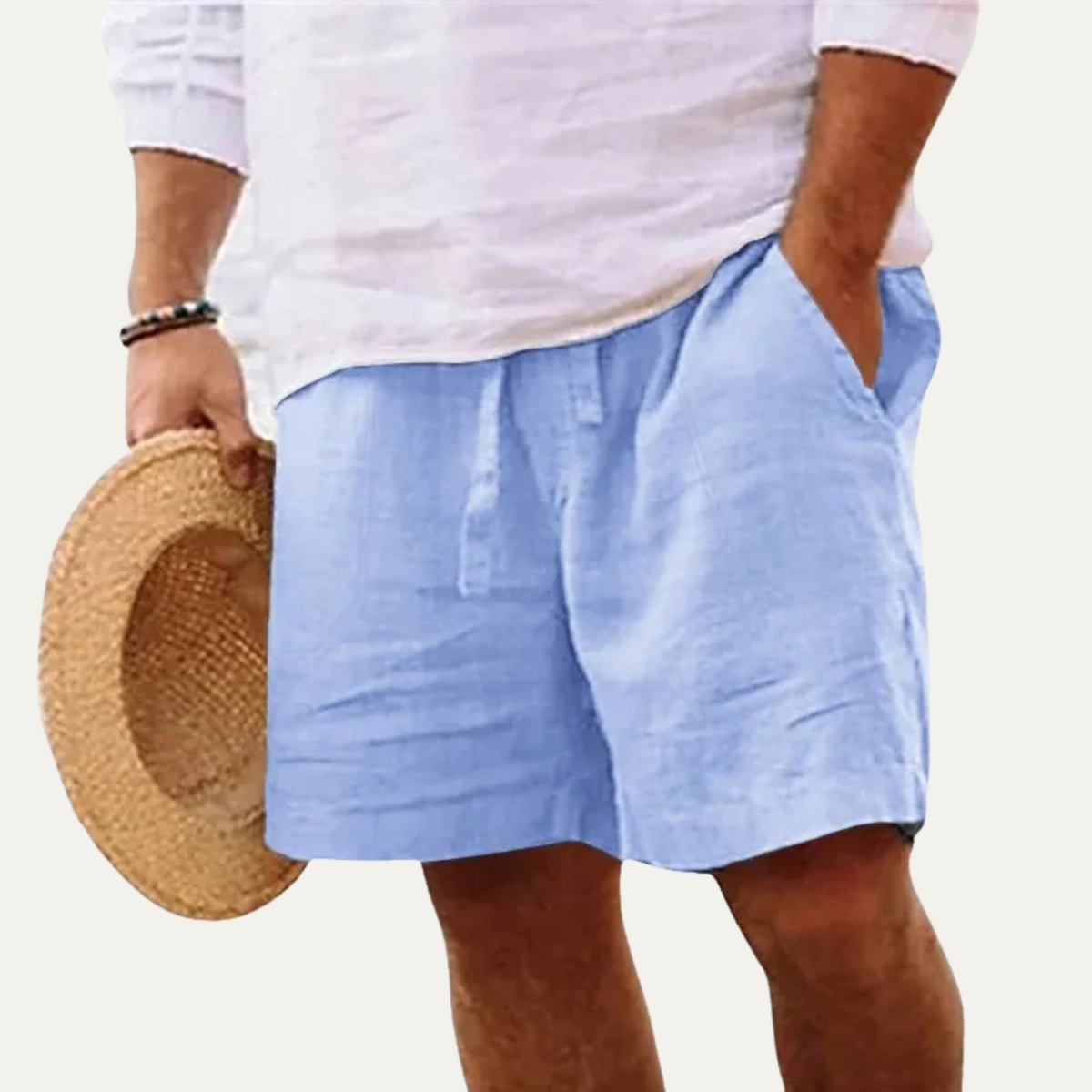 The Bolsena Men’s Breathable Elastic Lightweight Linen Shorts