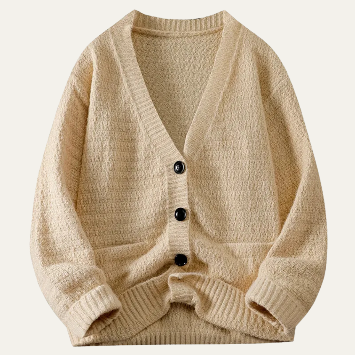 Men's V Neck Knit Button Up Cardigan