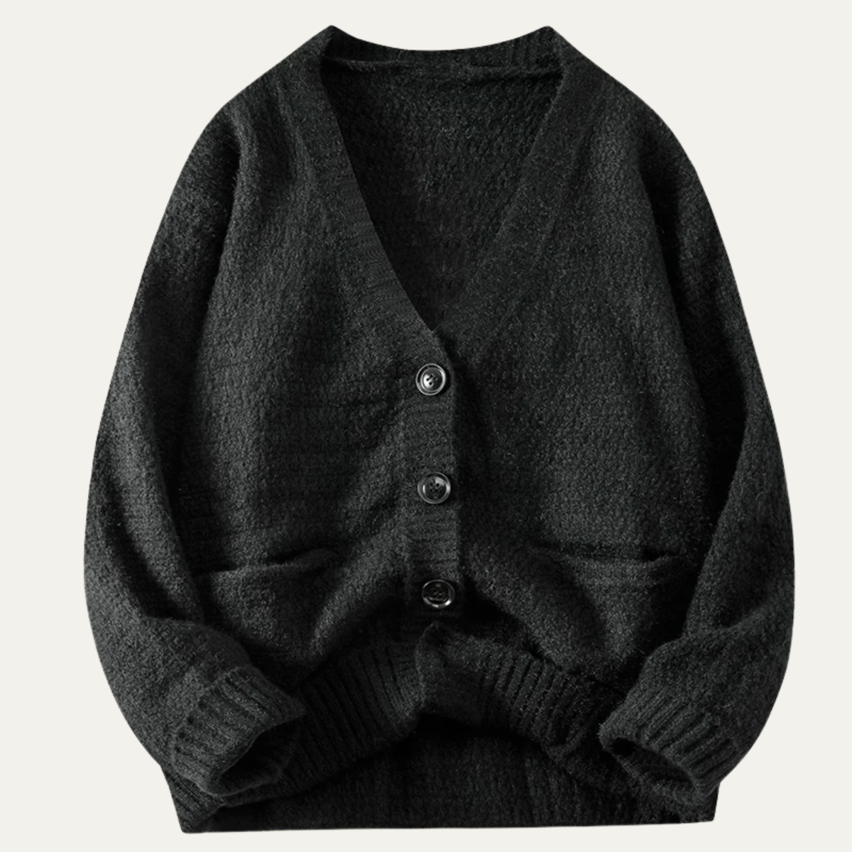 Men's V Neck Knit Button Up Cardigan
