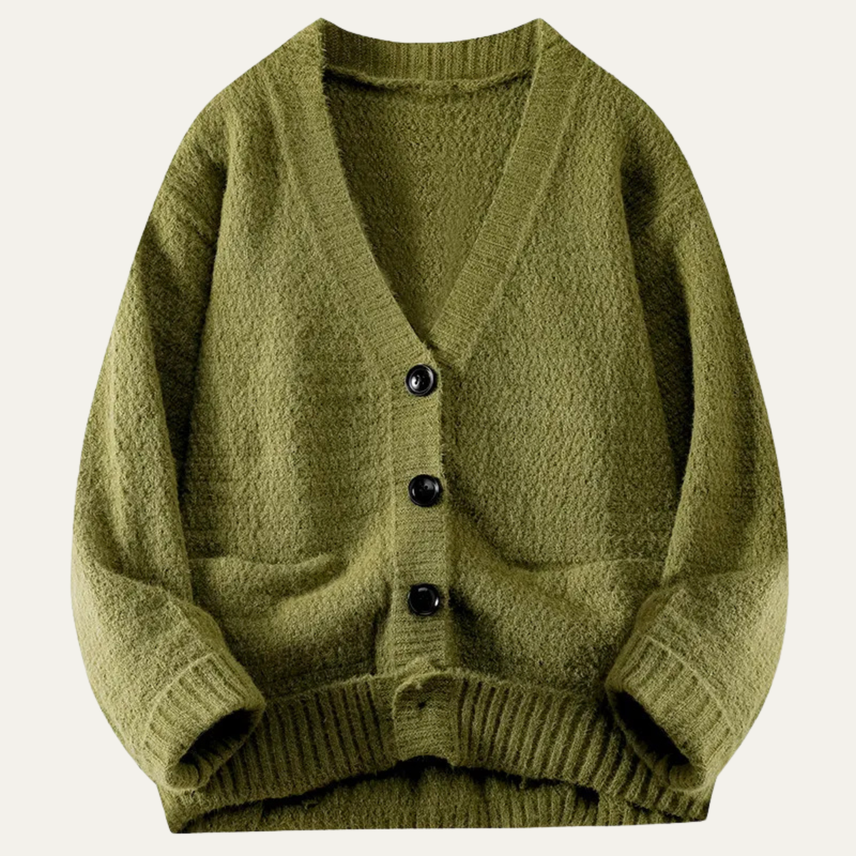 Men's V Neck Knit Button Up Cardigan