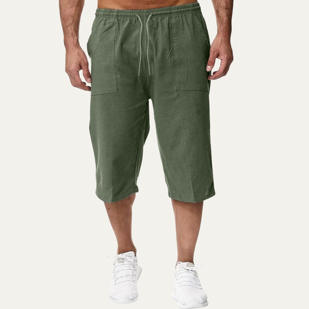 The Ischia Men’s 3/4 Elastic Waist Trendy Drawstring Shorts