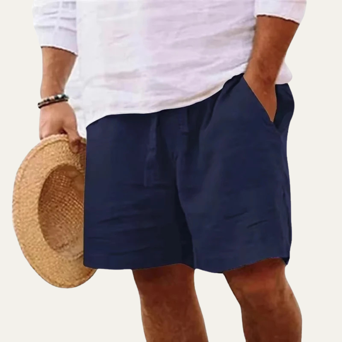 The Bolsena Men’s Breathable Elastic Lightweight Linen Shorts