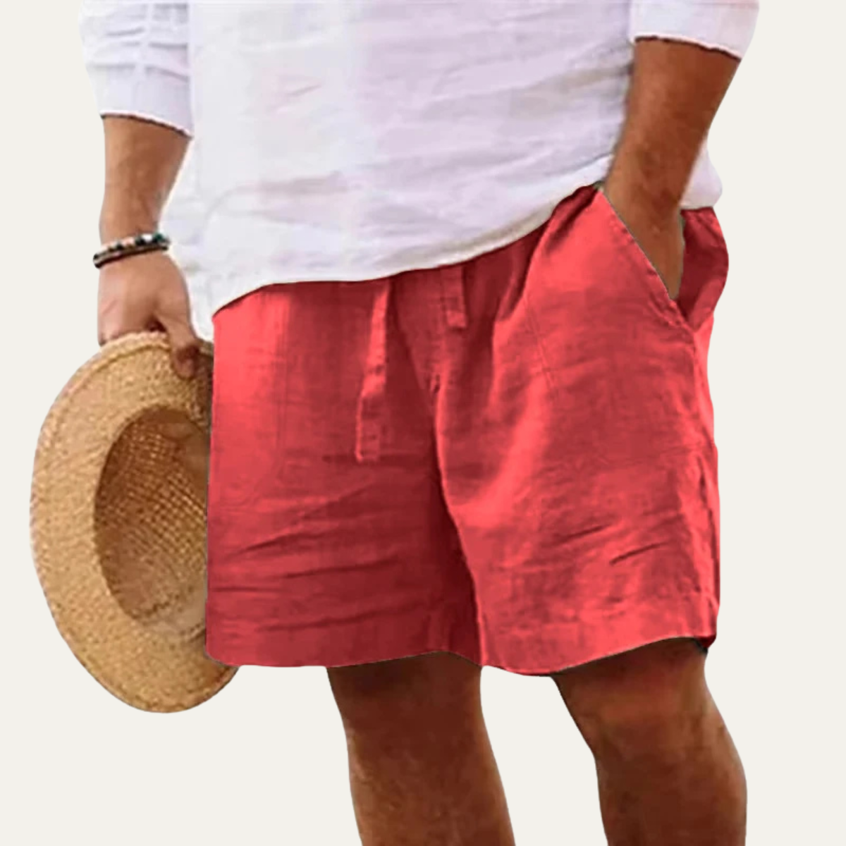 The Bolsena Men’s Breathable Elastic Lightweight Linen Shorts