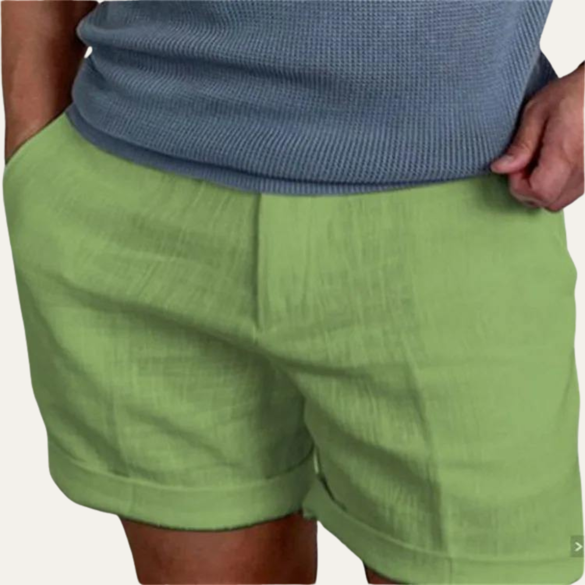 The Coogee Men’s Lightweight Summer Relaxed Fit Linen Shorts