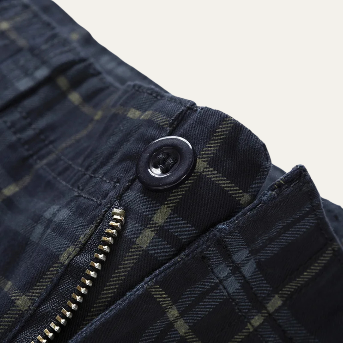 The Vernazza Men’s Multi Pocket Plaid Cargo Shorts