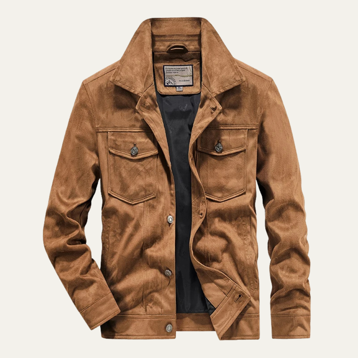 Men’s Casual Suede Cargo Jacket