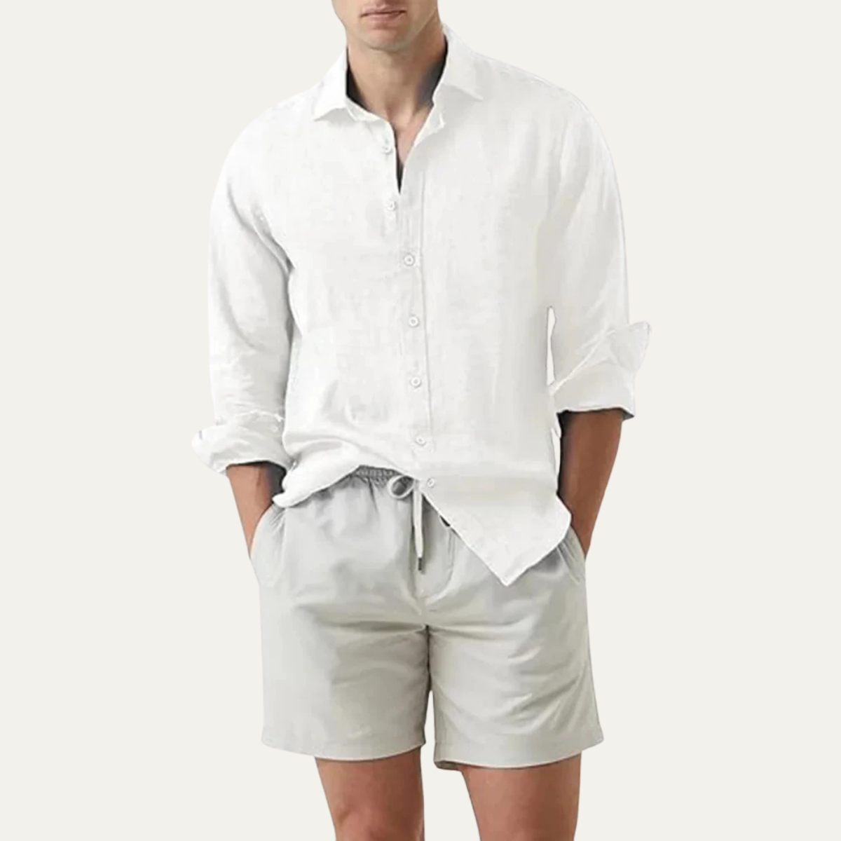 The Tuscania Men’s Casual Lightweight Button-Up Linen Shirt
