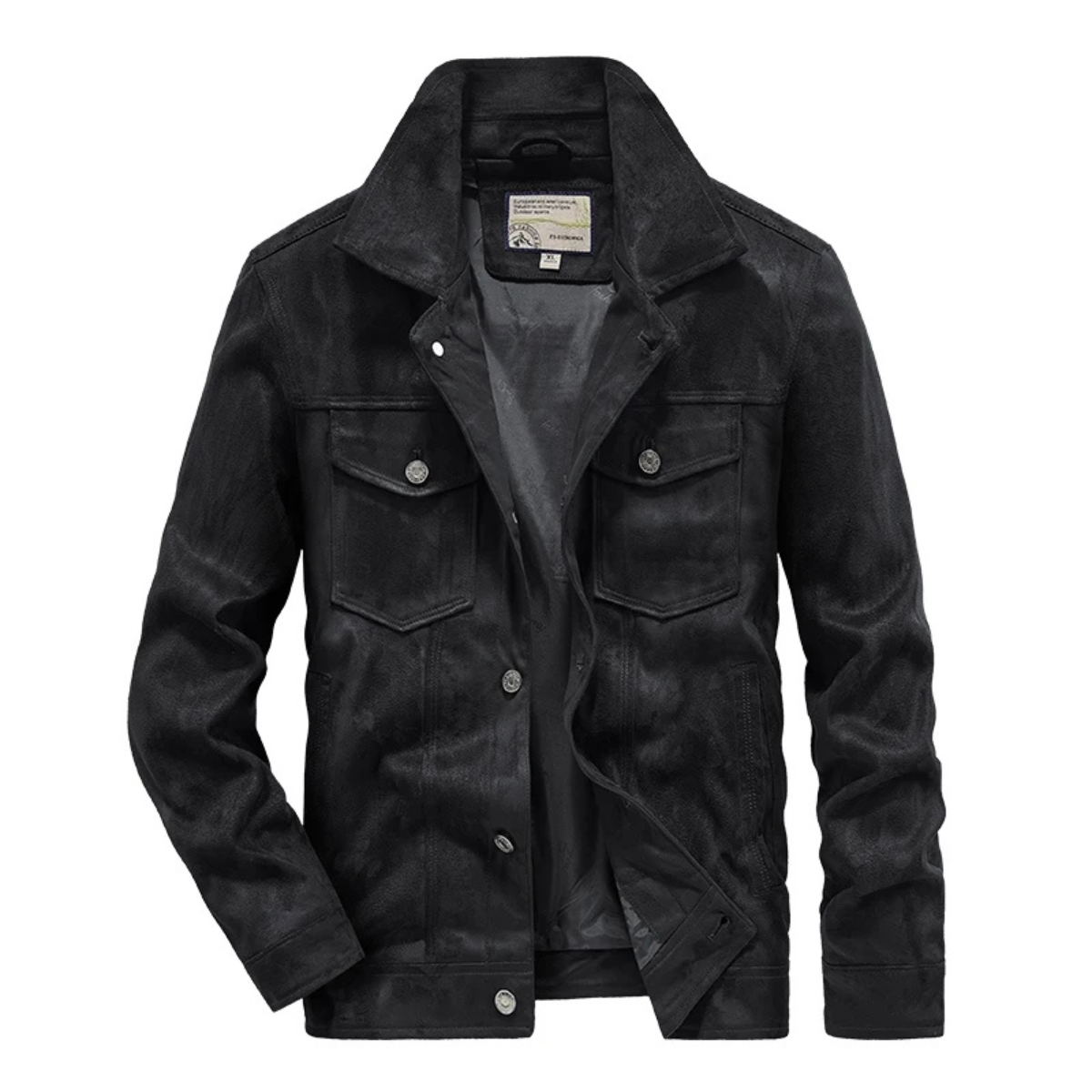 Men’s Casual Suede Cargo Jacket