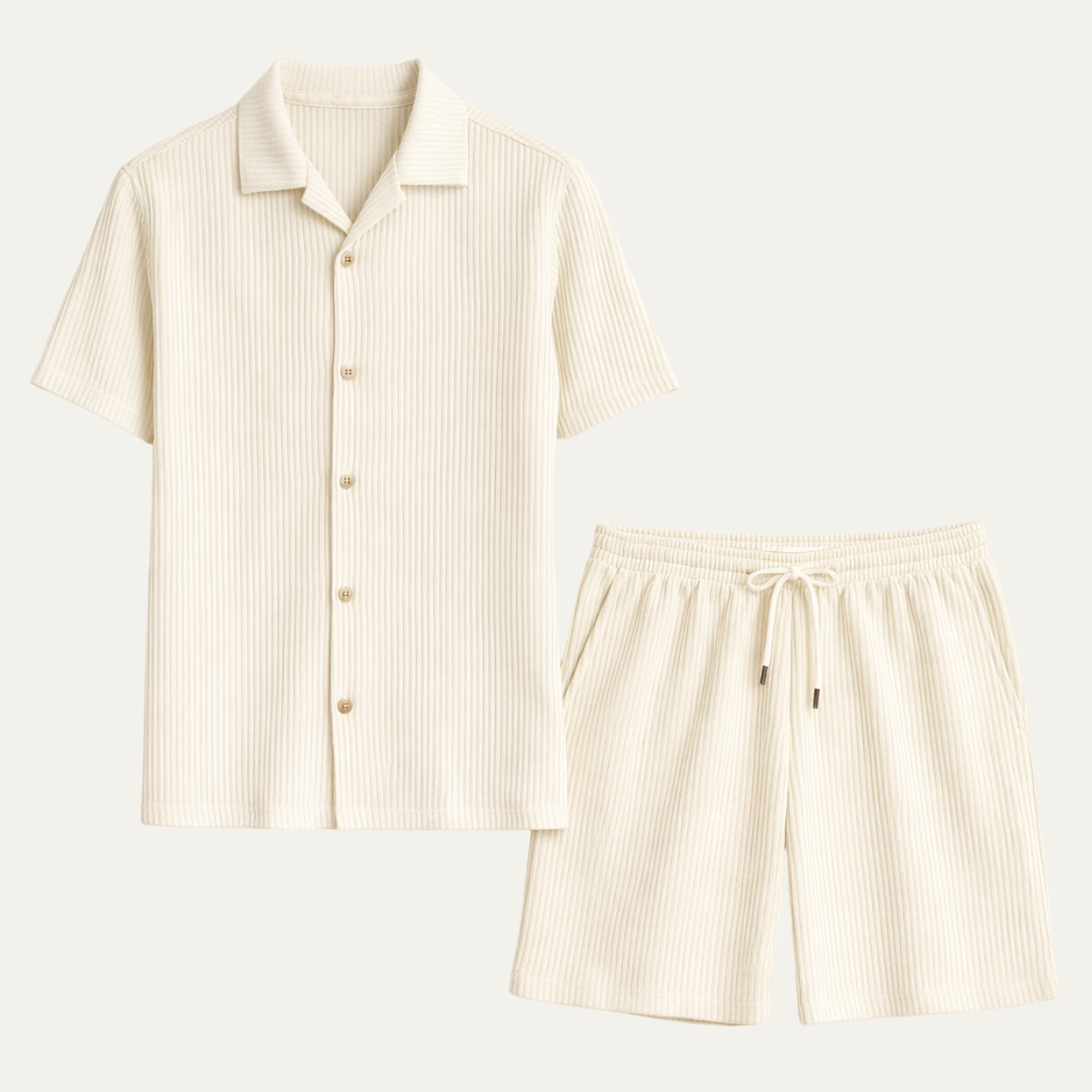 The Malvern Men’s Corduroy Short Sleeve Shirt & Shorts Set