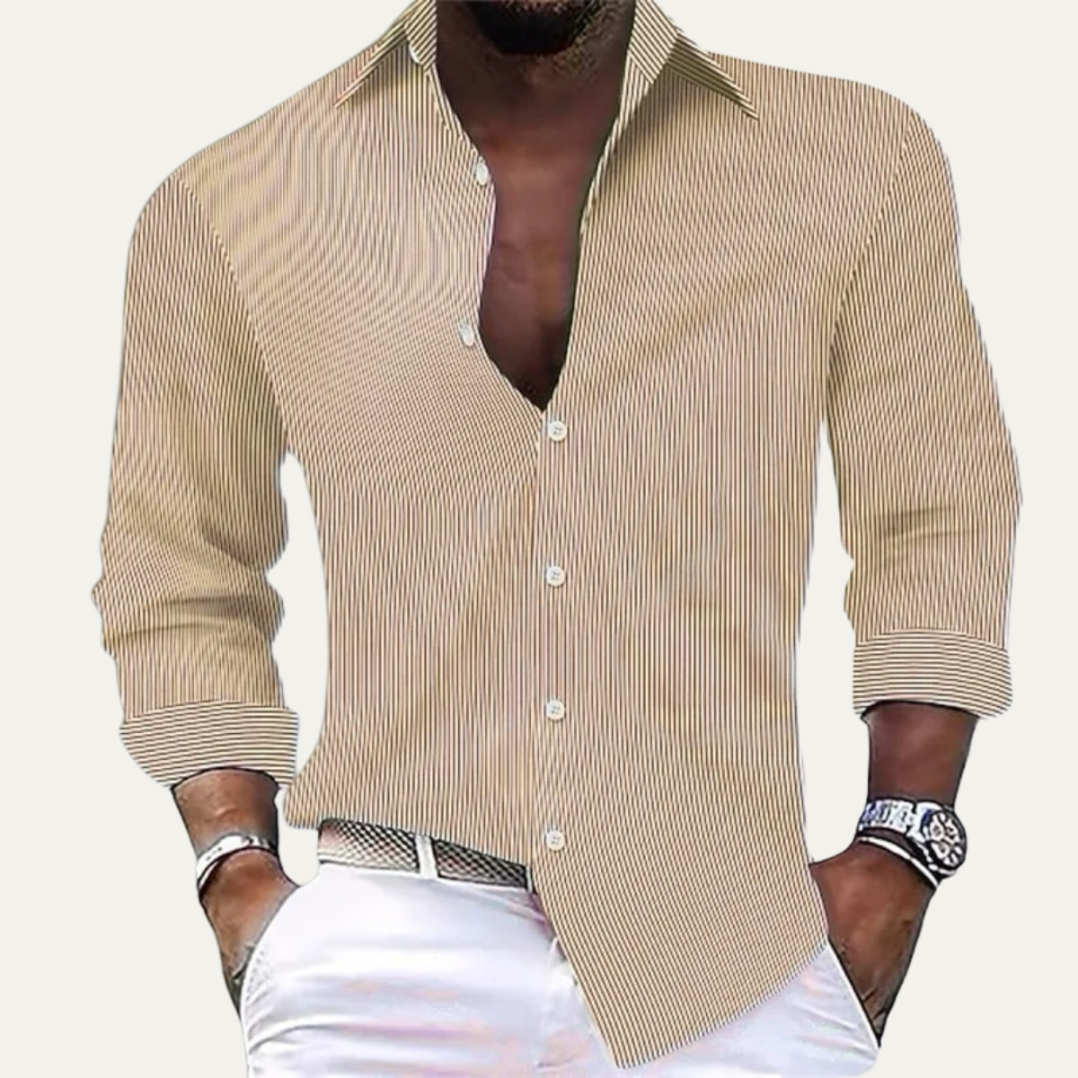 The Sheridan Men’s Button Up Classic Striped Shirt