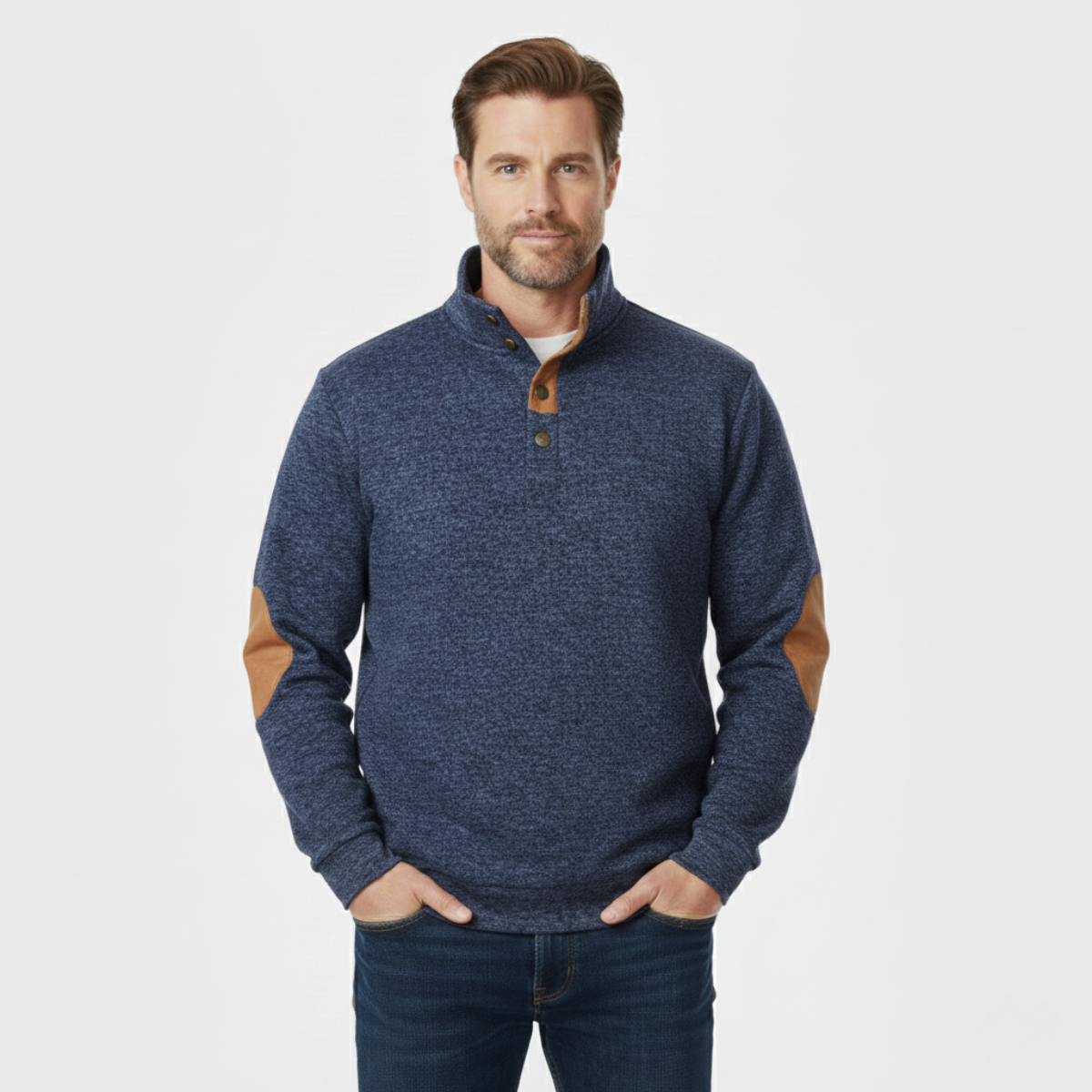 Tarvisio Men's Heritage Knitted Sweater with Elbow Patches