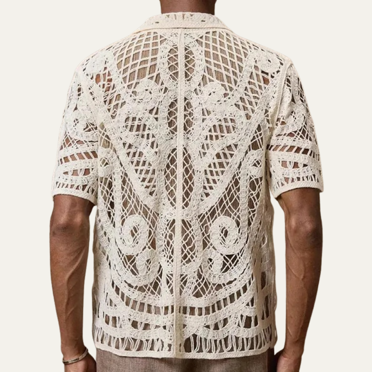 The Castelvetro Men’s Hollow Knit Polo Shirt