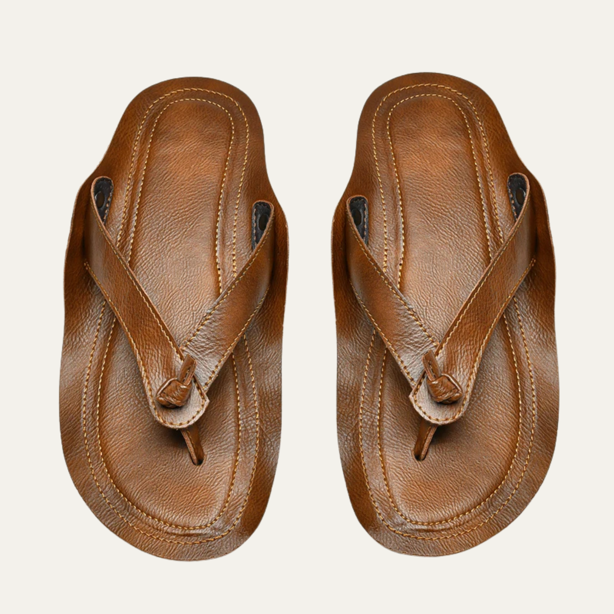 The Arezzo Men’s Leather Thongs Summer Flip Flops
