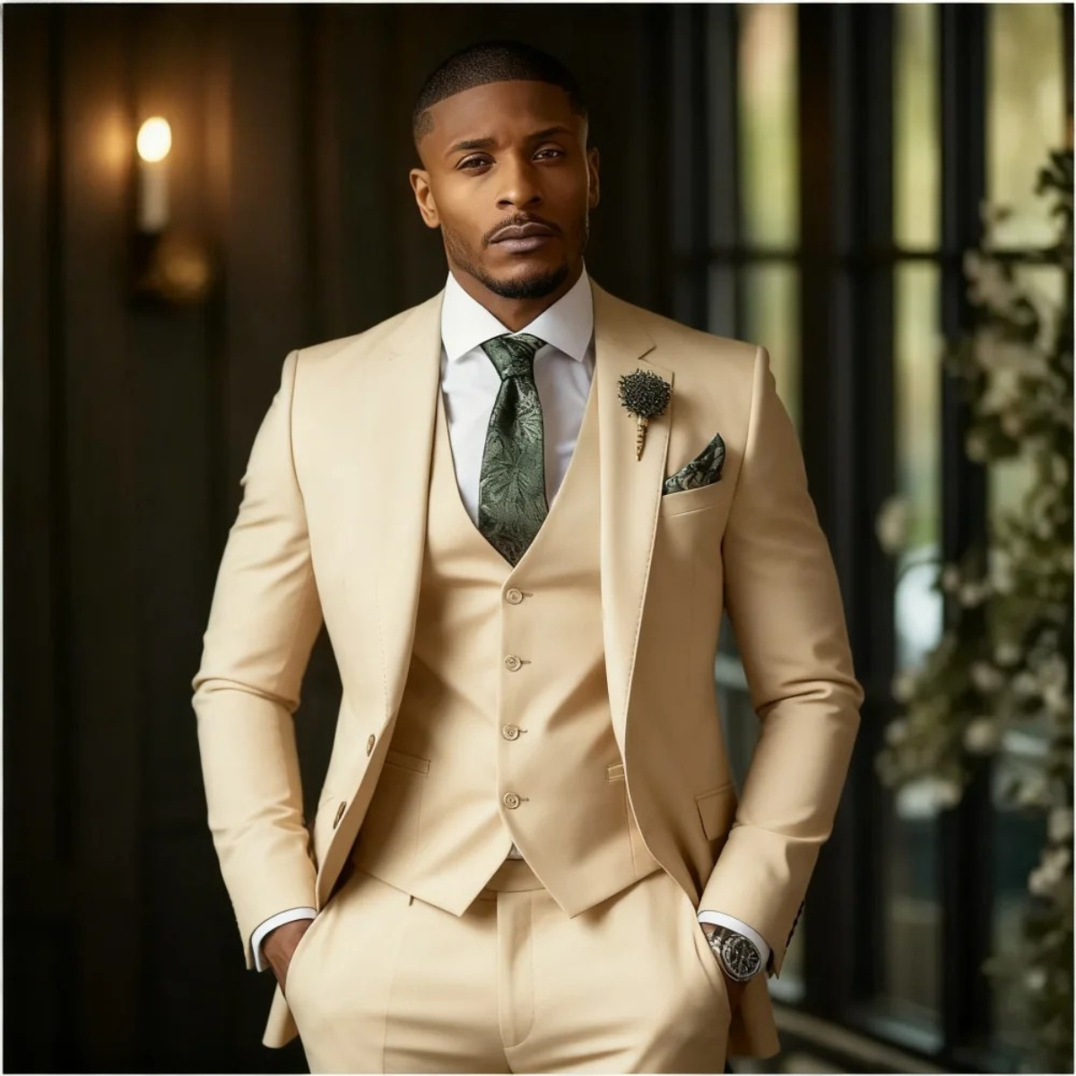 The Radicofani Men’s Elegant 3 Piece Set - Jacket, Gilet & Trousers