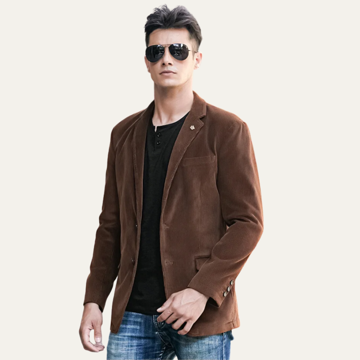 The Ridgewell Men’s Vintage Corduroy Blazer with Elbow Patches