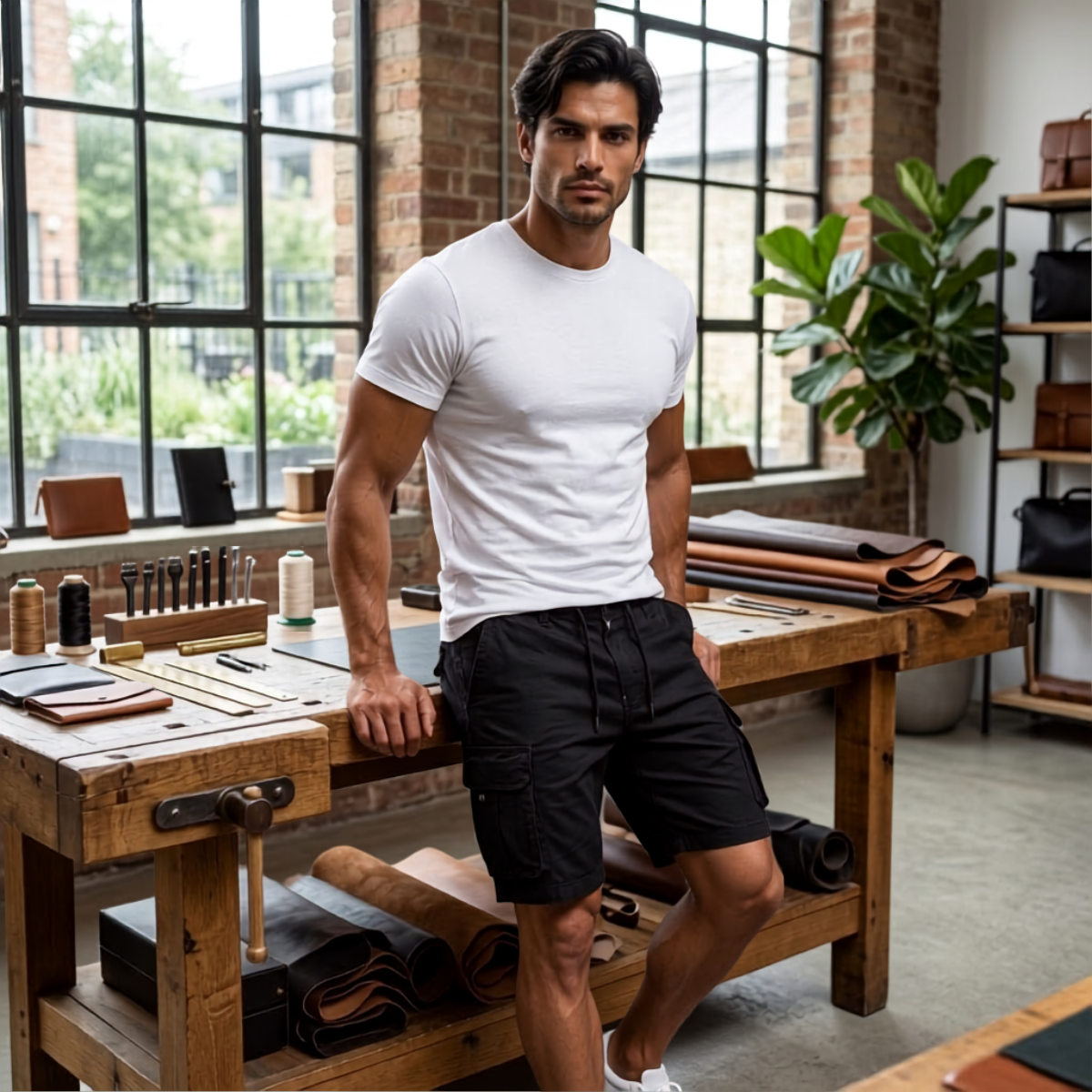 The Richmond Men’s Utility Cotton Cargo Shorts