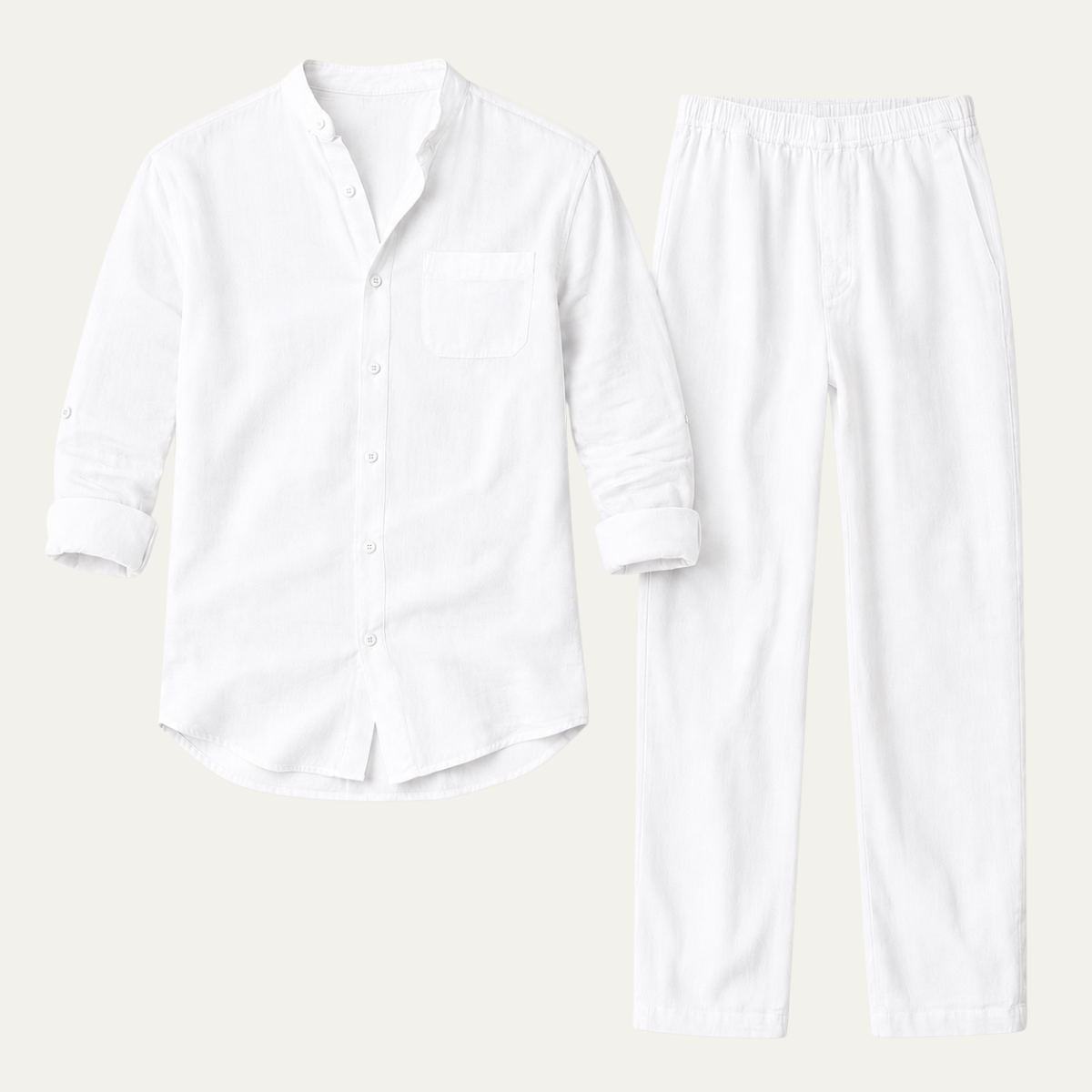 The Asolo Men’s Casual Shirt and Trousers Outfit – Summer Linen Set