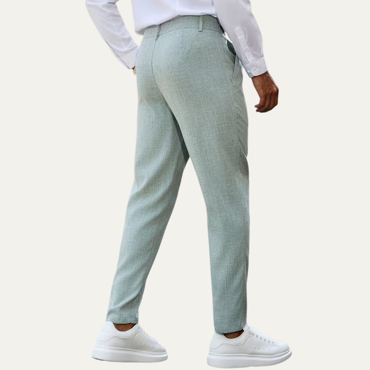 The Brisbane Men’s Tailored Casual Dress Trousers with Pleated Details