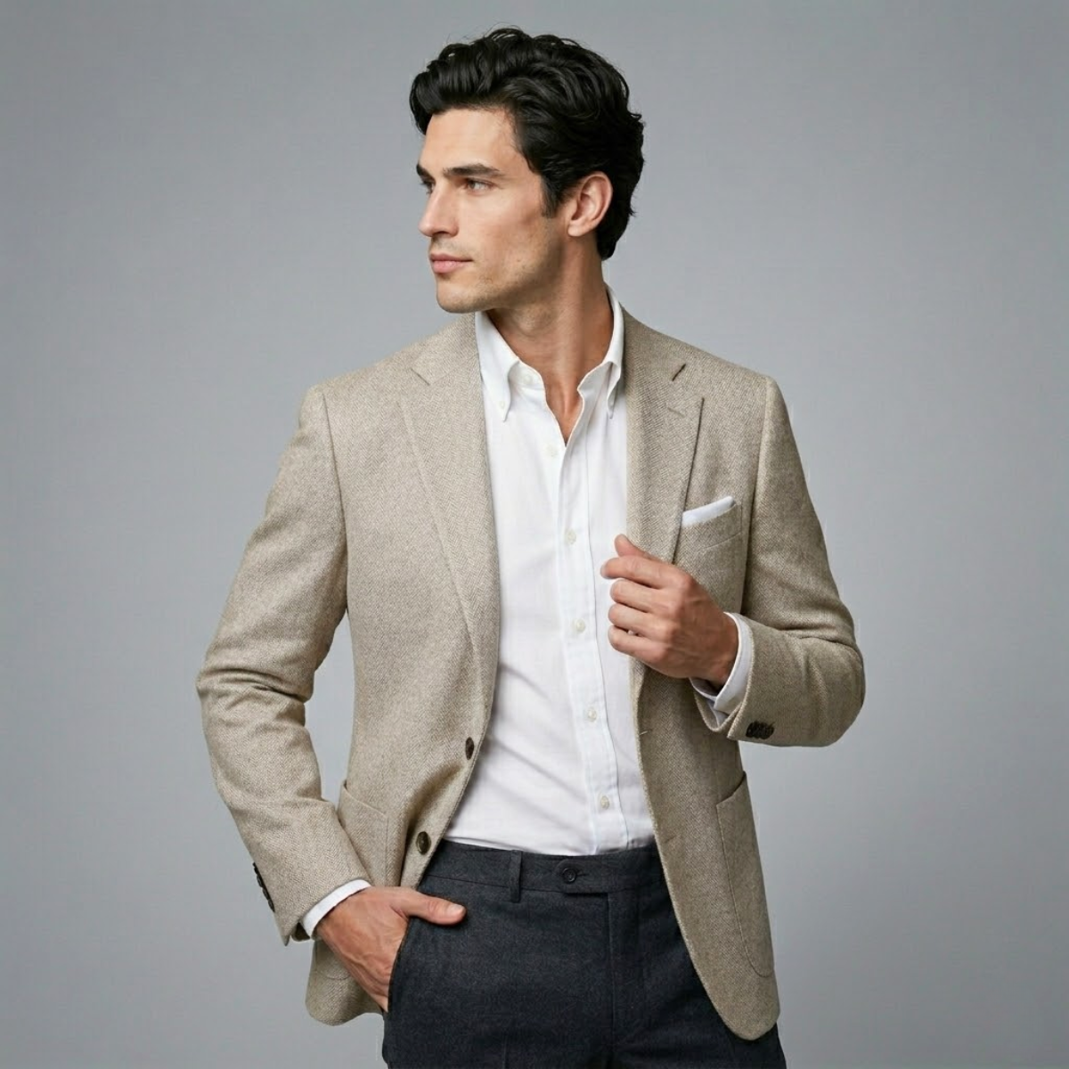 The Maddison Men’s Slim Fit Linen Blazer Jacket