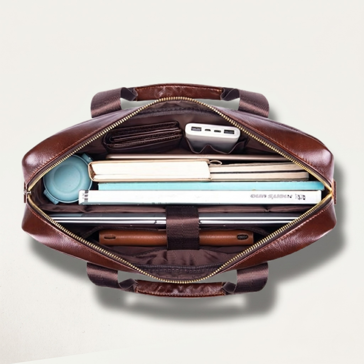Men’s Genuine Leather Business Shoulder Bag