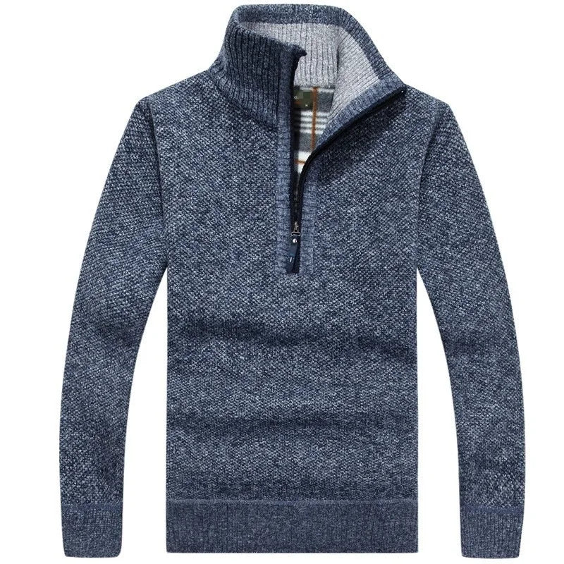 The Lacock Men's Mock Neck Half Zip Jumper