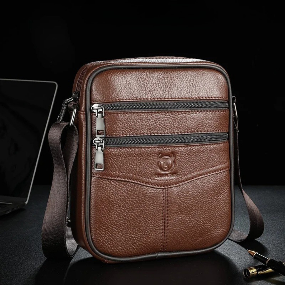 Men’s Casual Leather Crossbody Bag