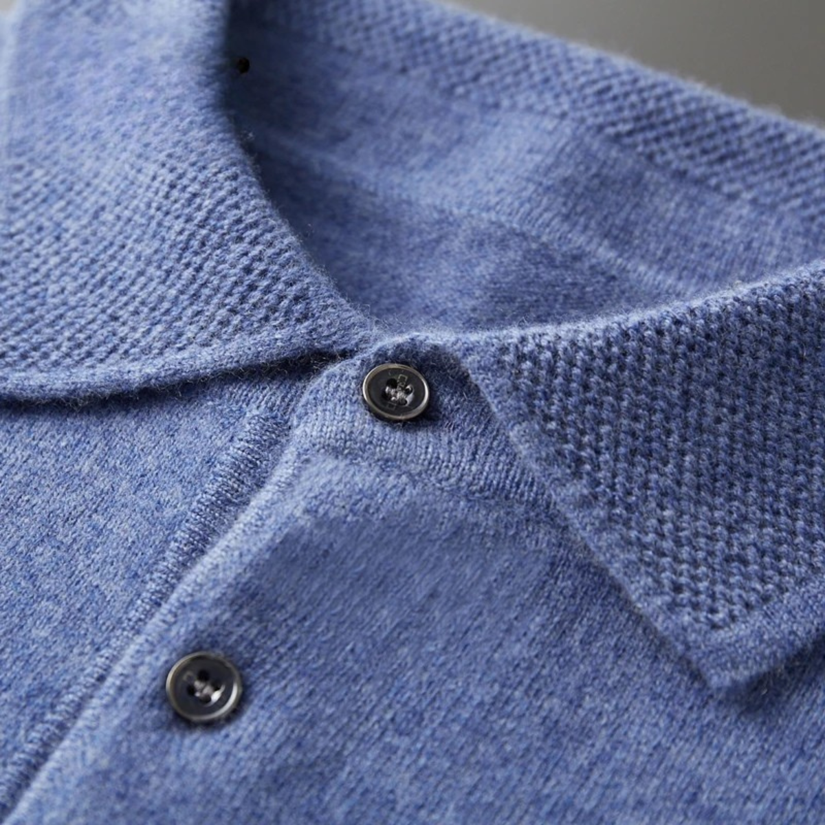 The Kendal Men's Knitted Polo Jumper in Wool Blend