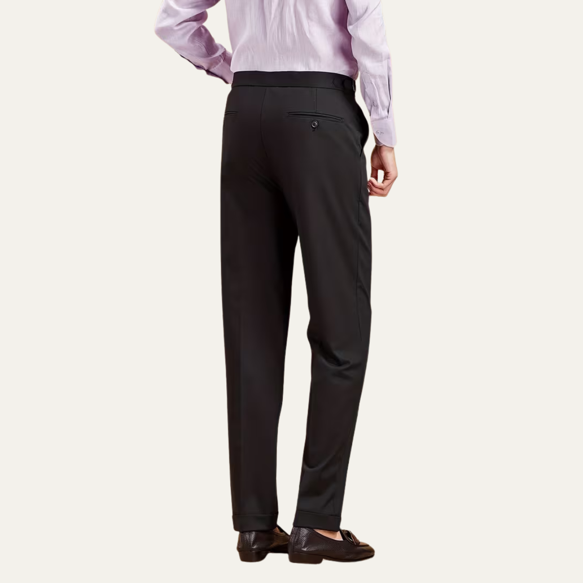 The Cottesloe Men’s Business Casual Dress Trousers with Paris Side Buckle Waist