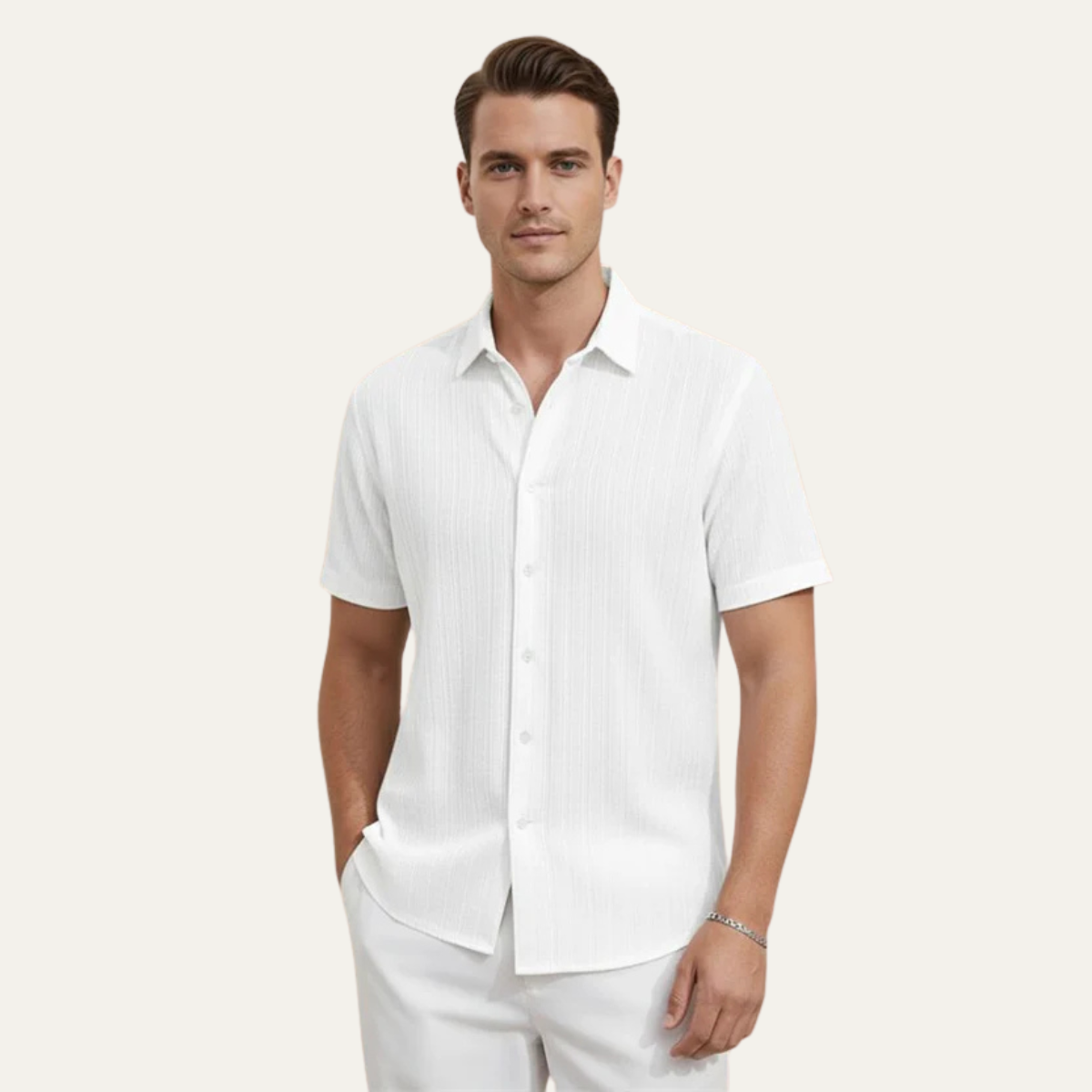 The Cesena Men’s Lightweight Summer Button Up Shirt