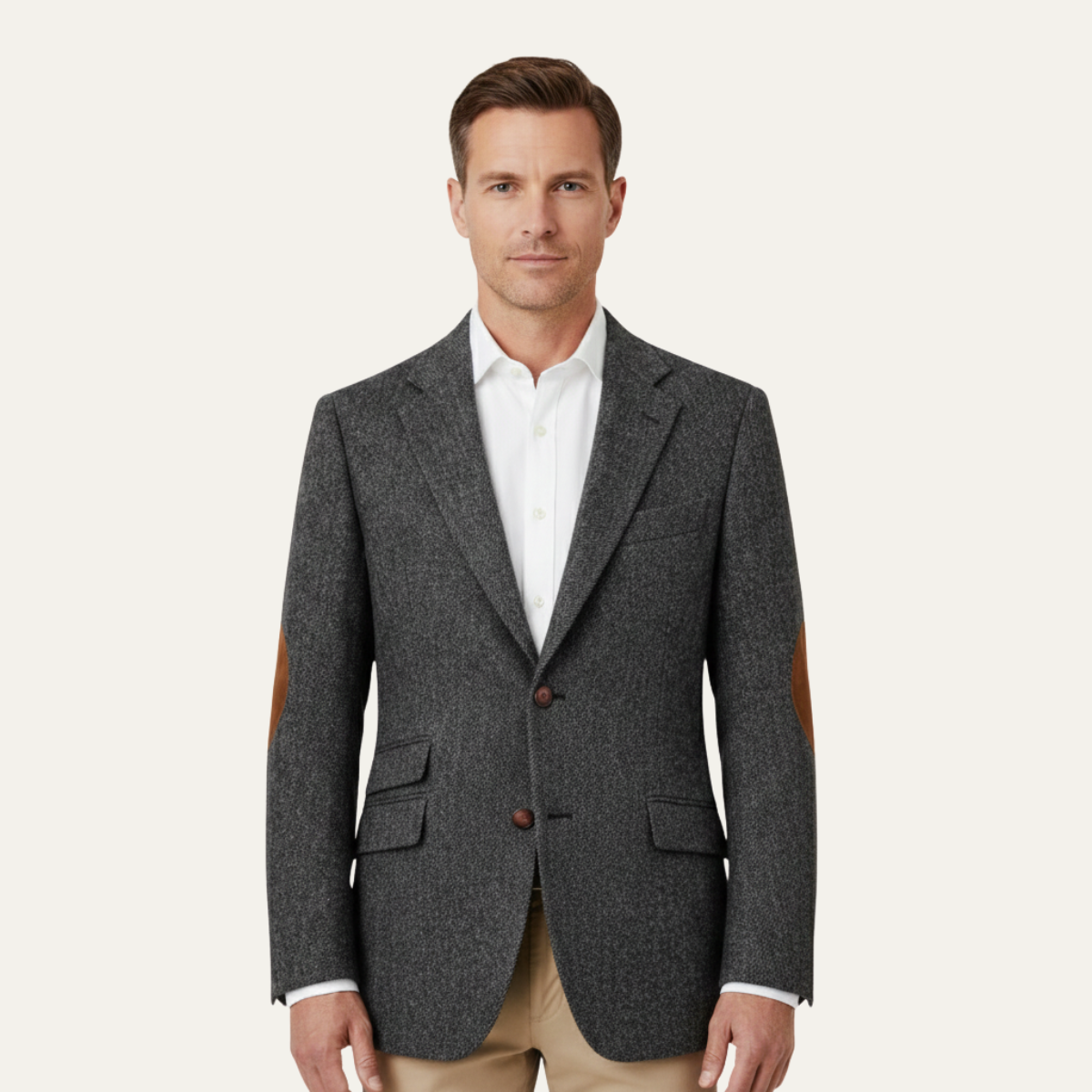 The Verona Men’s Single Breasted Herringbone Tweed Blazer